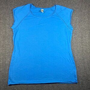 Kavio! Juniors (Size XL) Blue Babydoll Tee Shirt Vintage Y2K